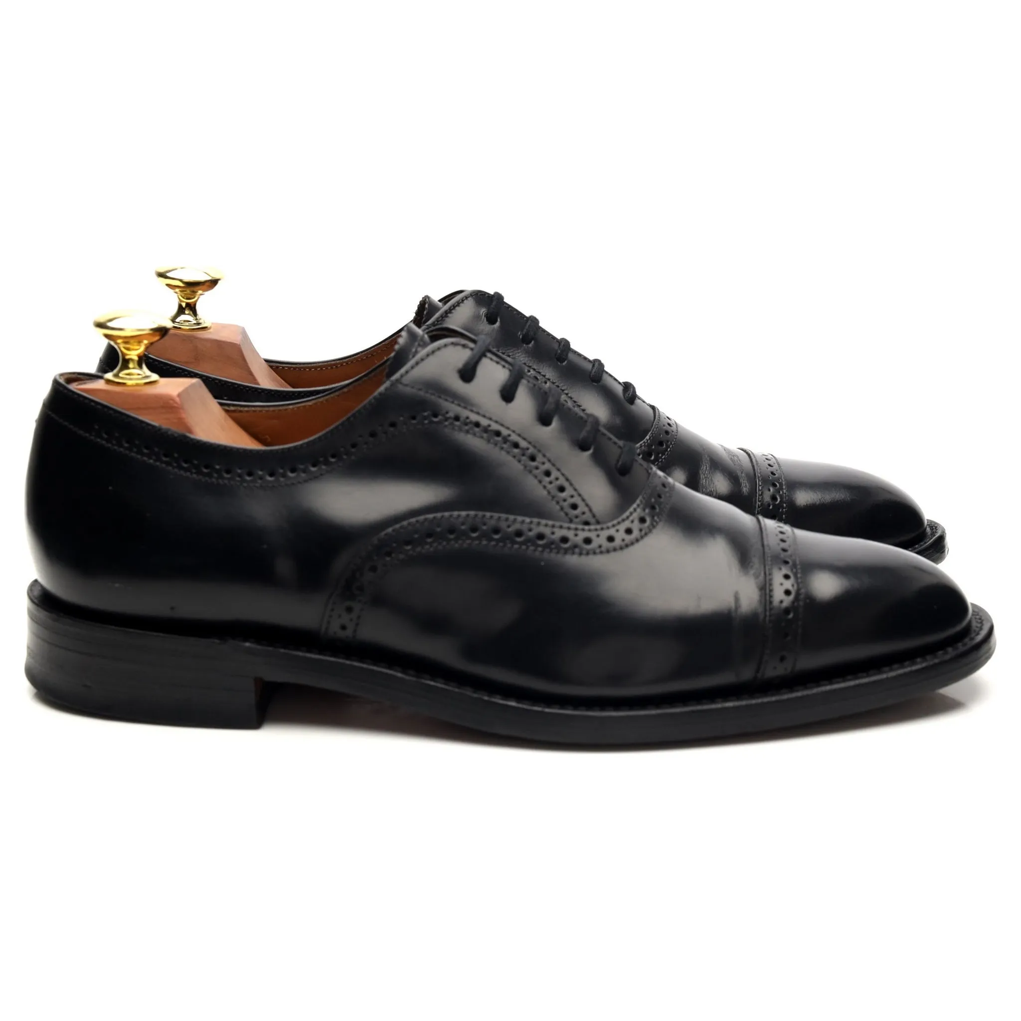 '206' Black Leather Oxford Brogue UK 7.5 F