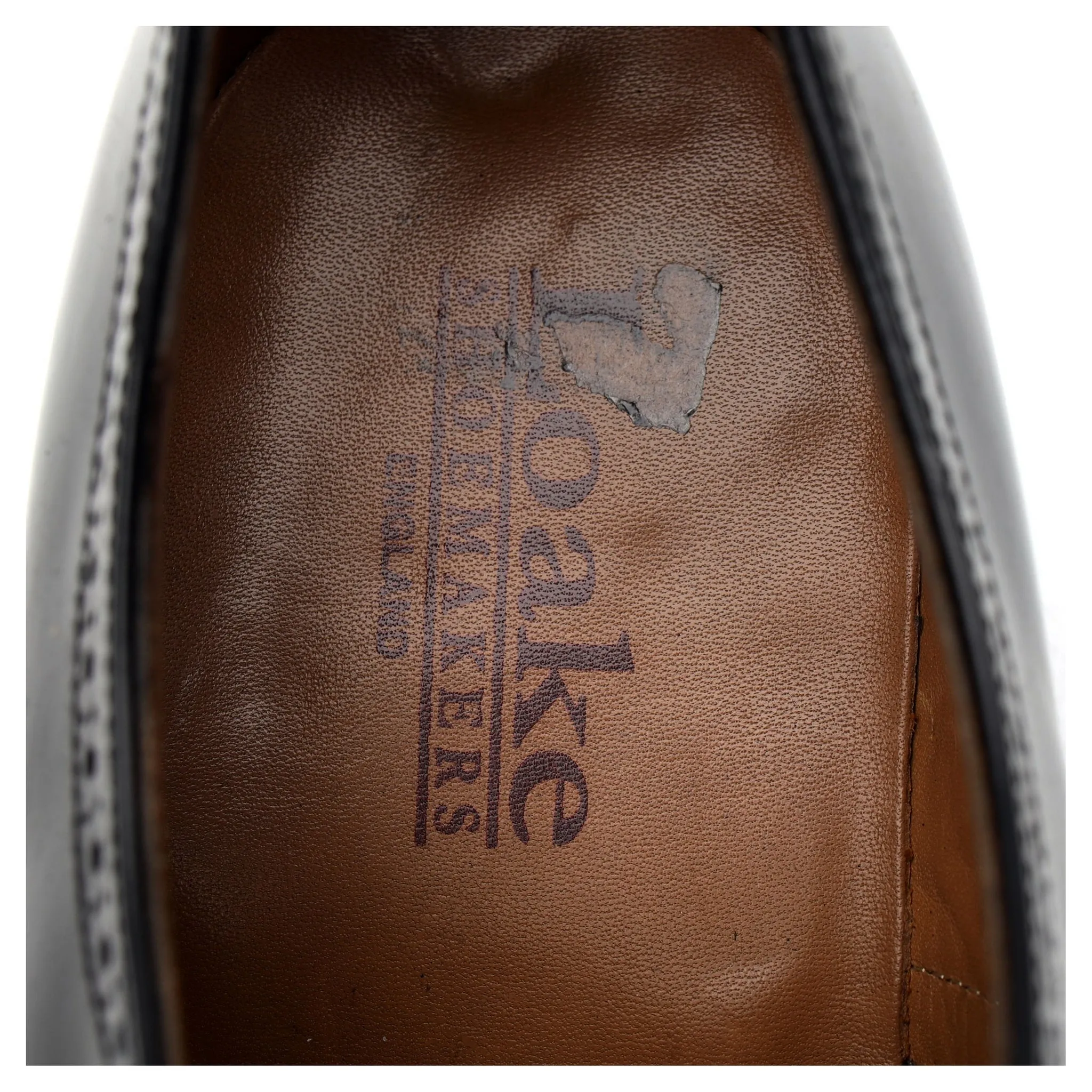 '206' Black Leather Oxford Brogue UK 7.5 F