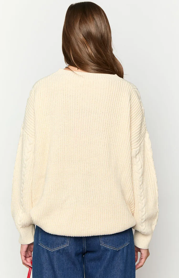 Alex Cream Oversized Sweater