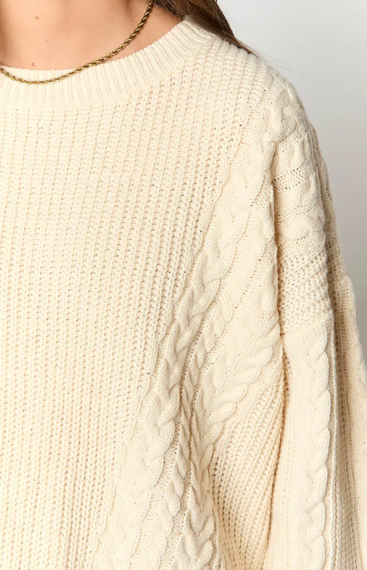 Alex Cream Oversized Sweater