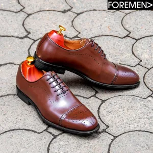 BENEDICT | Cognac Cap Toe Oxfords