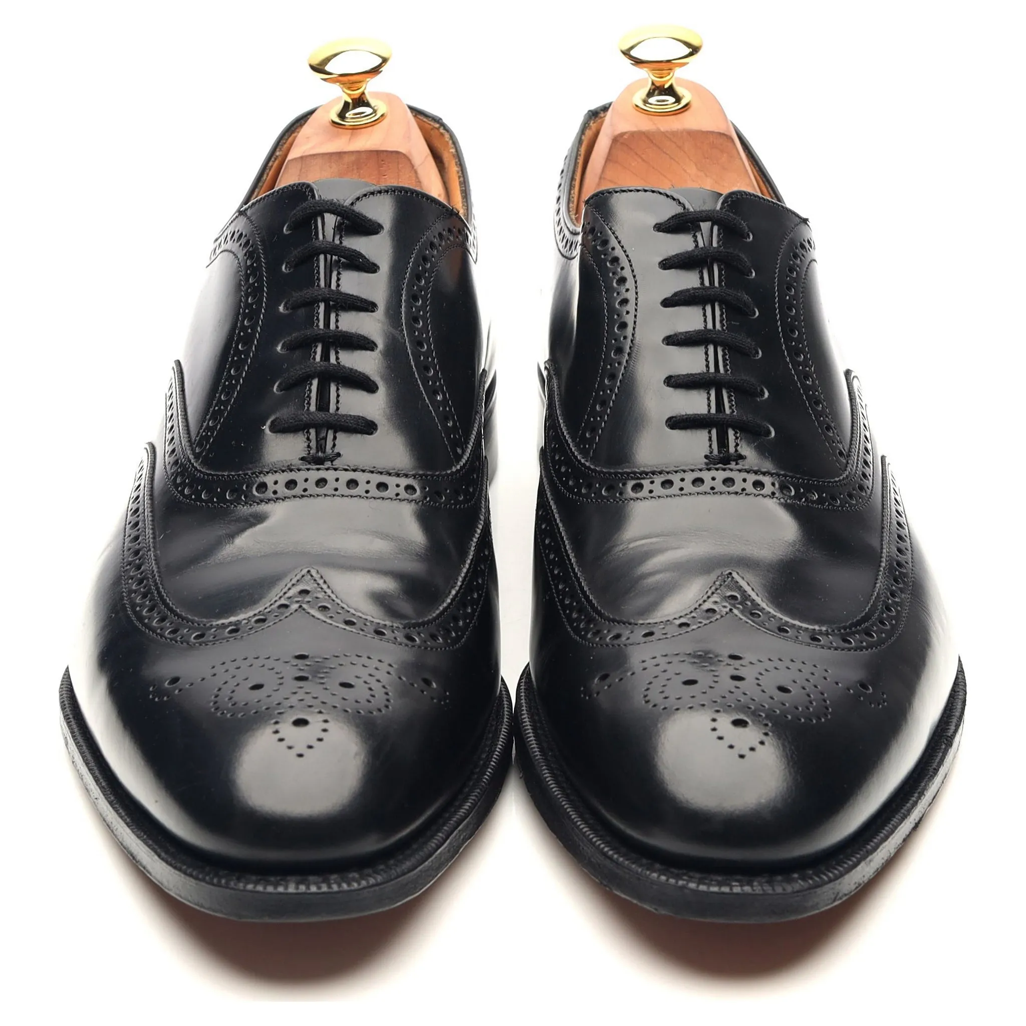 'Berlin' Black Leather Brogues UK 10 F