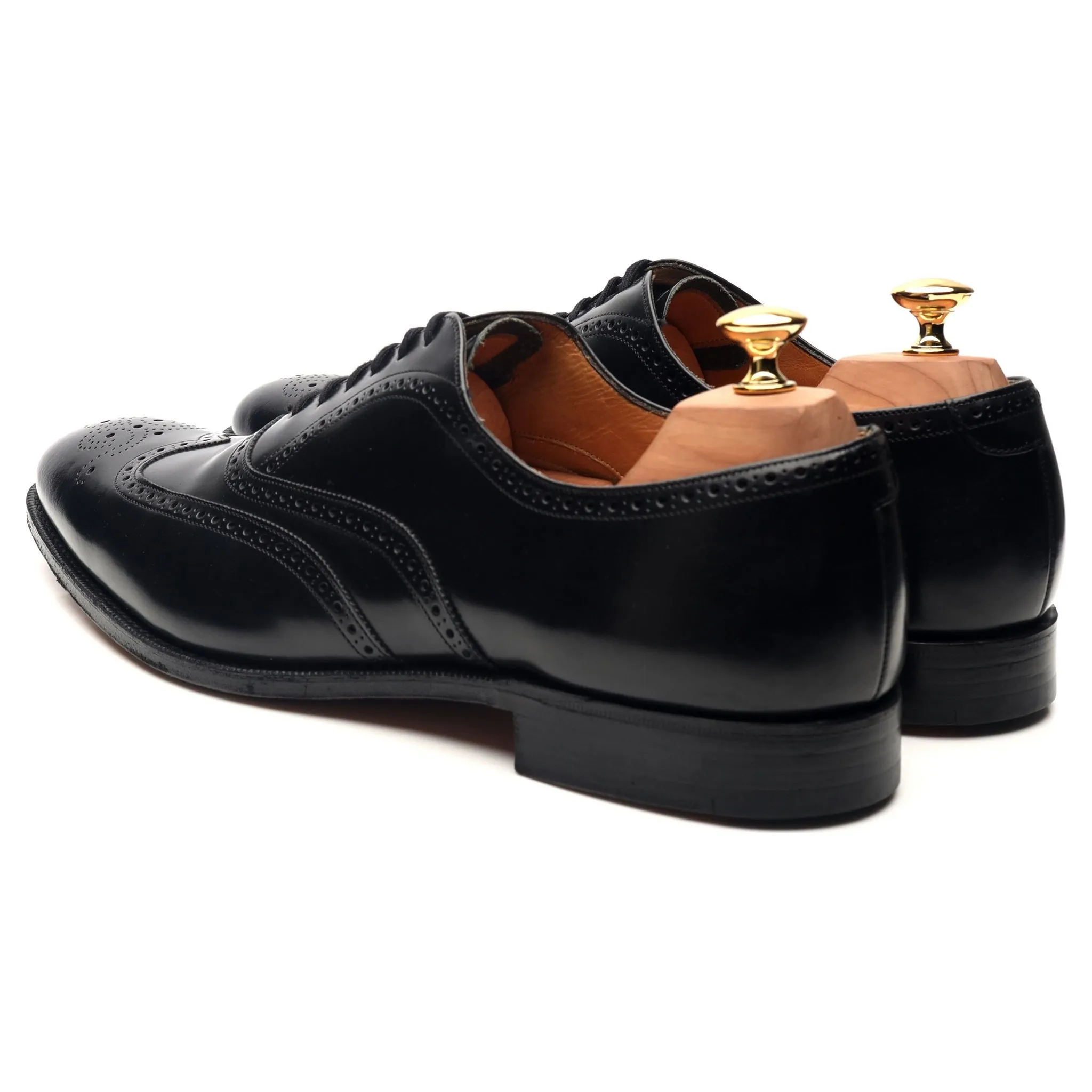 'Berlin' Black Leather Brogues UK 10 F