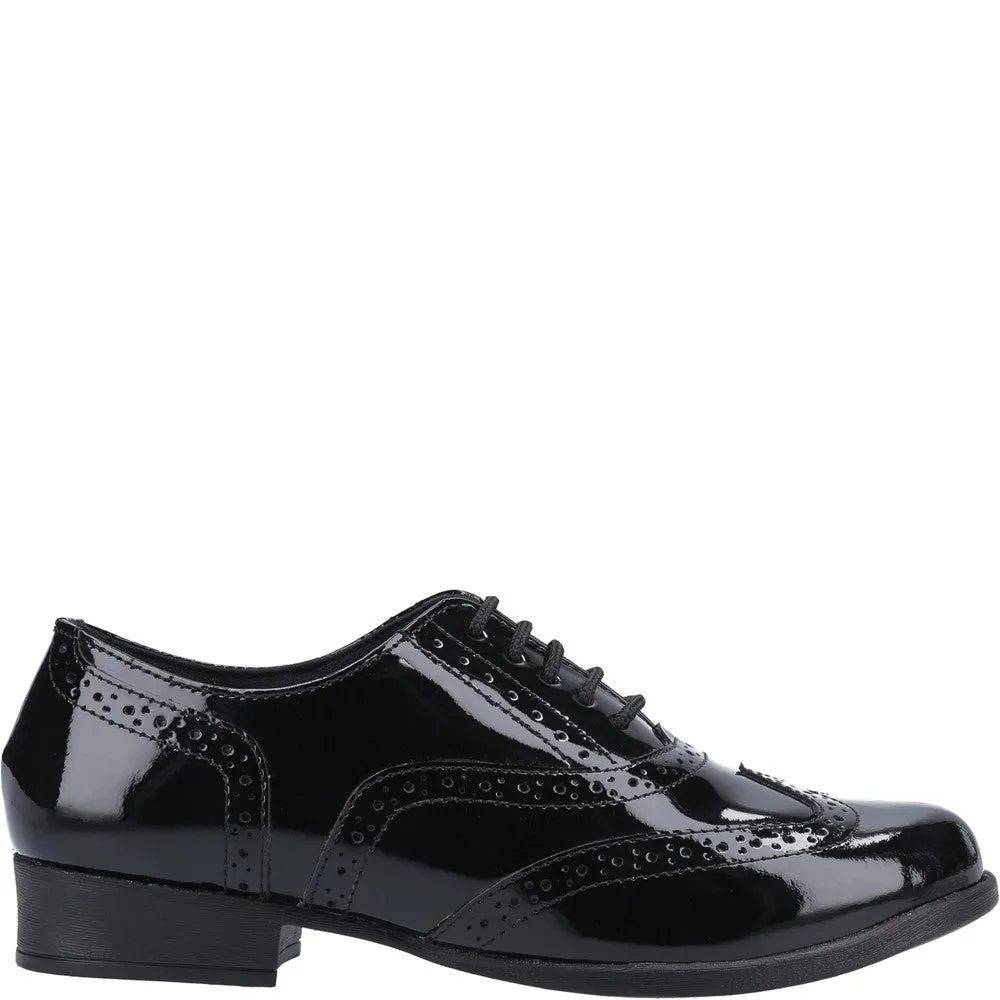 Black XL Kada Patent Senior School Shoes