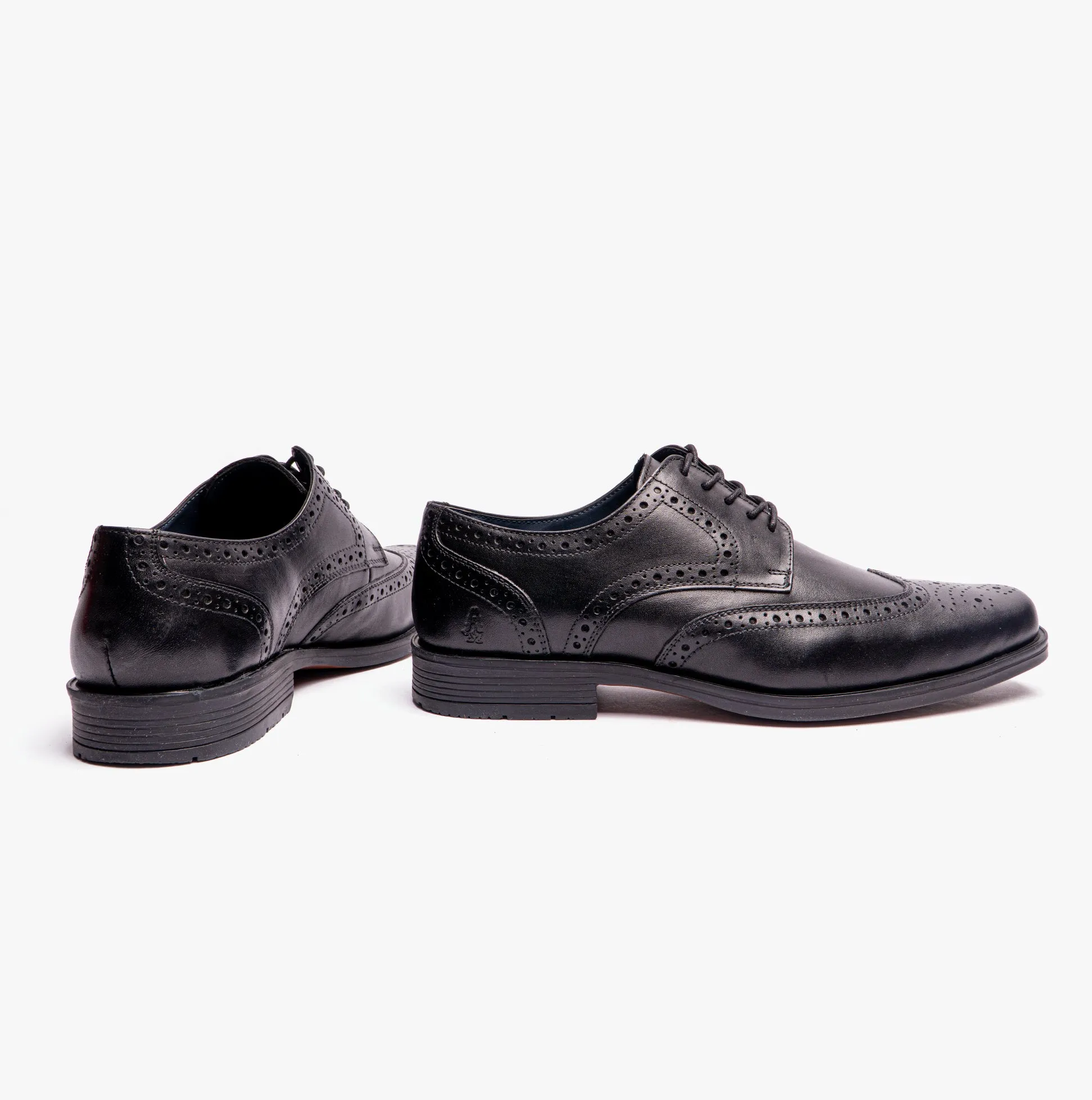 BRACE Boys Leather Lace-Up Brogues Black