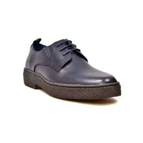 British Walkers Playboy Original Men's Navy Blue Leather Low Top Oxfords