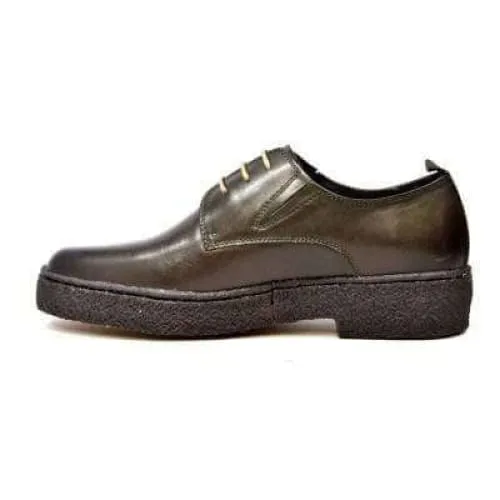 British Walkers Playboy Original Men's Olive Green Leather Low Top Oxfords