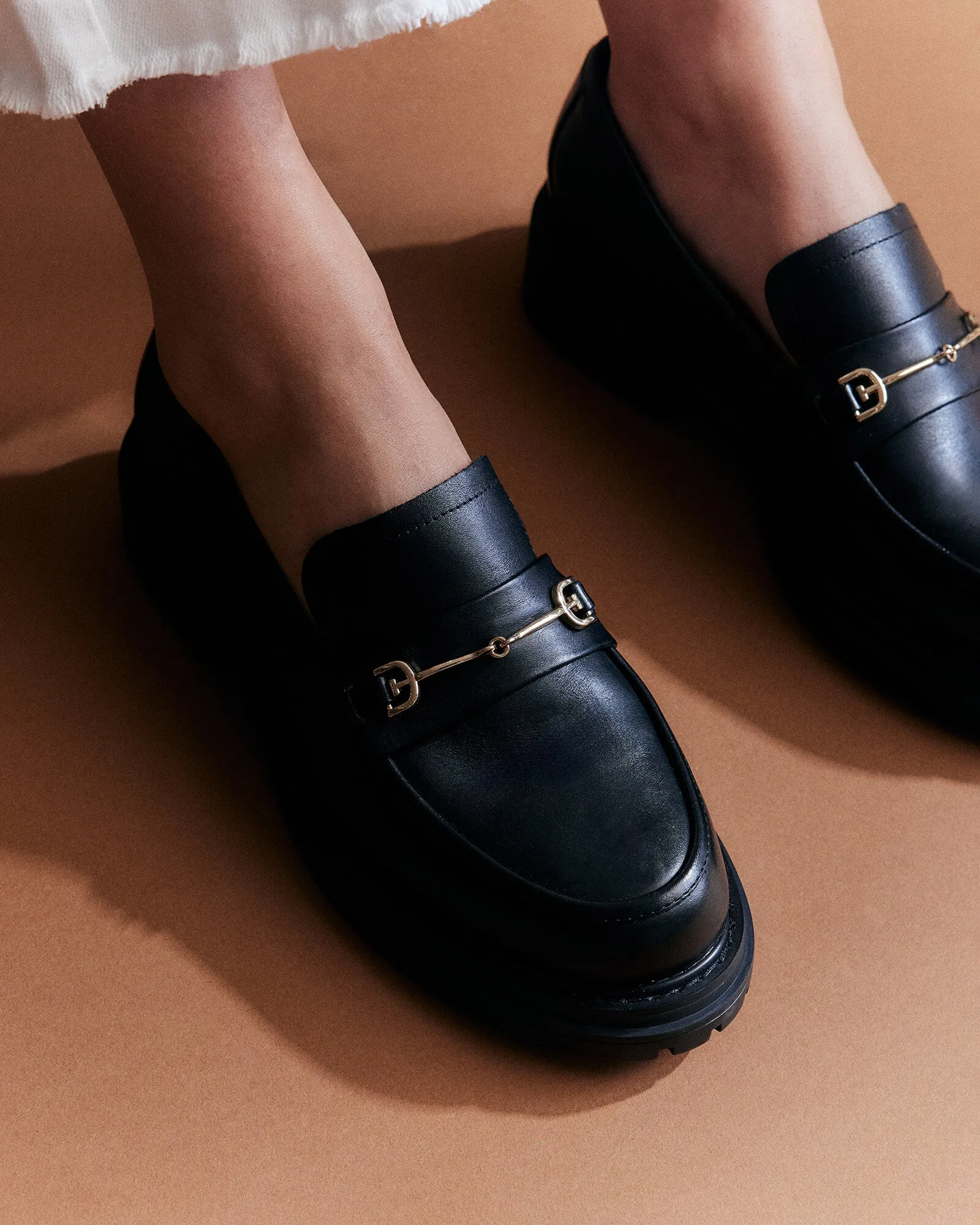 BRIXTON LOAFERS BLACK LEATHER