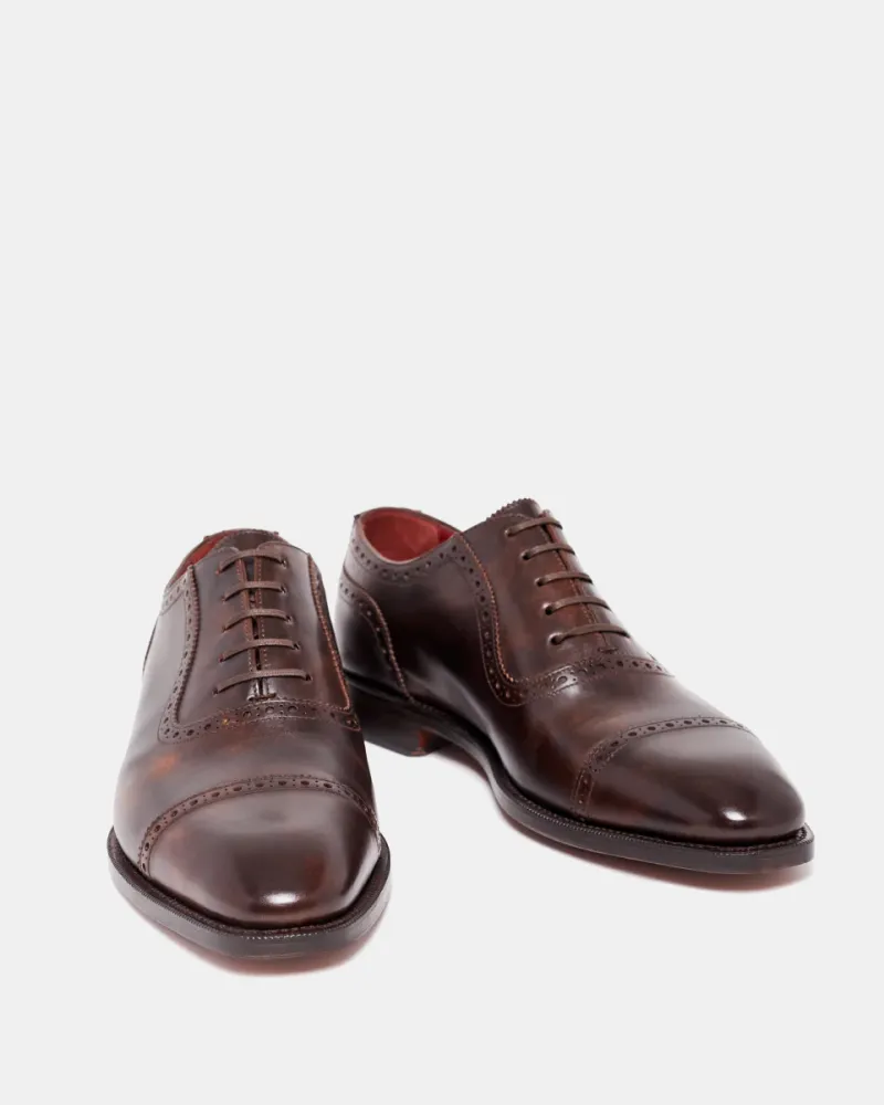 Brown Brogue Oxford Dress Shoe