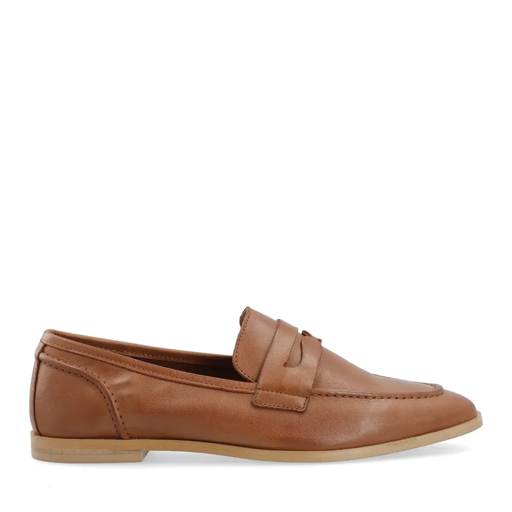 Casmimmi Cognac Leather Loafers