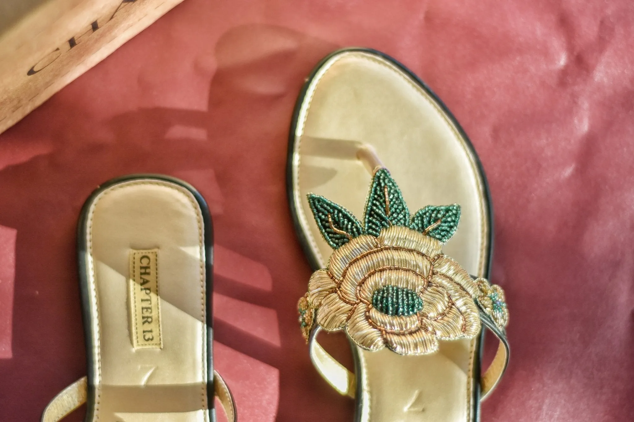 Chappals | Golden Gulab