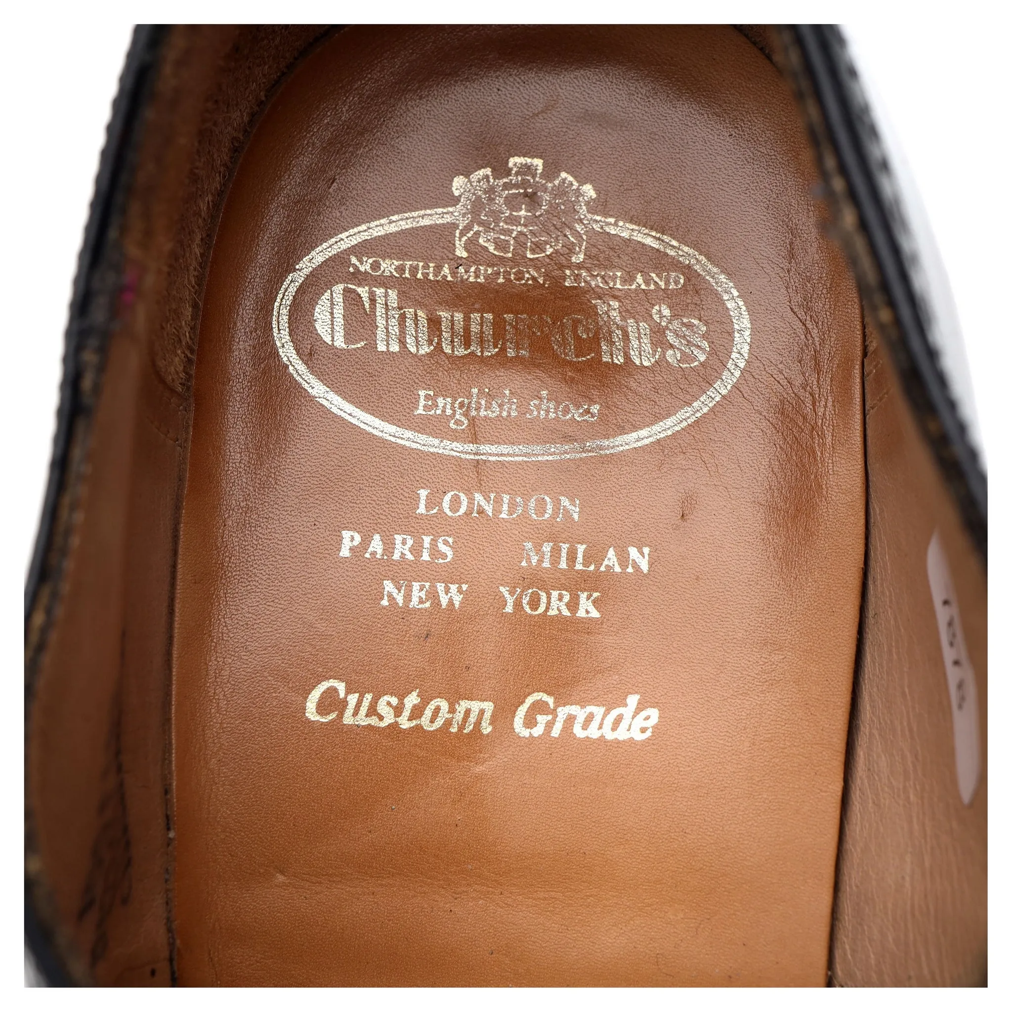 'Charmouth' Black Leather Oxford Brogues UK 10 F