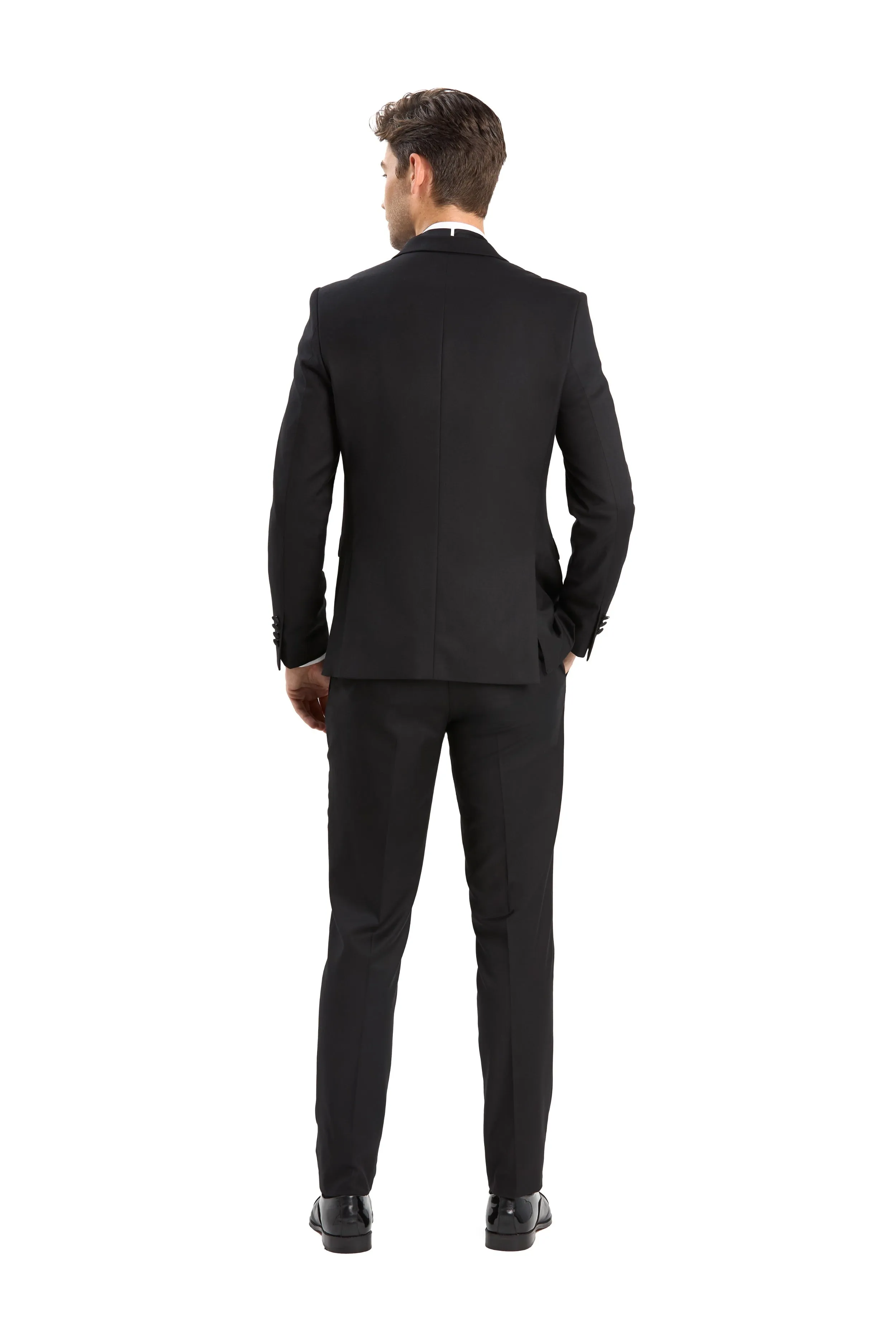 Classic Black Notch Lapel 2 Button Tuxedo