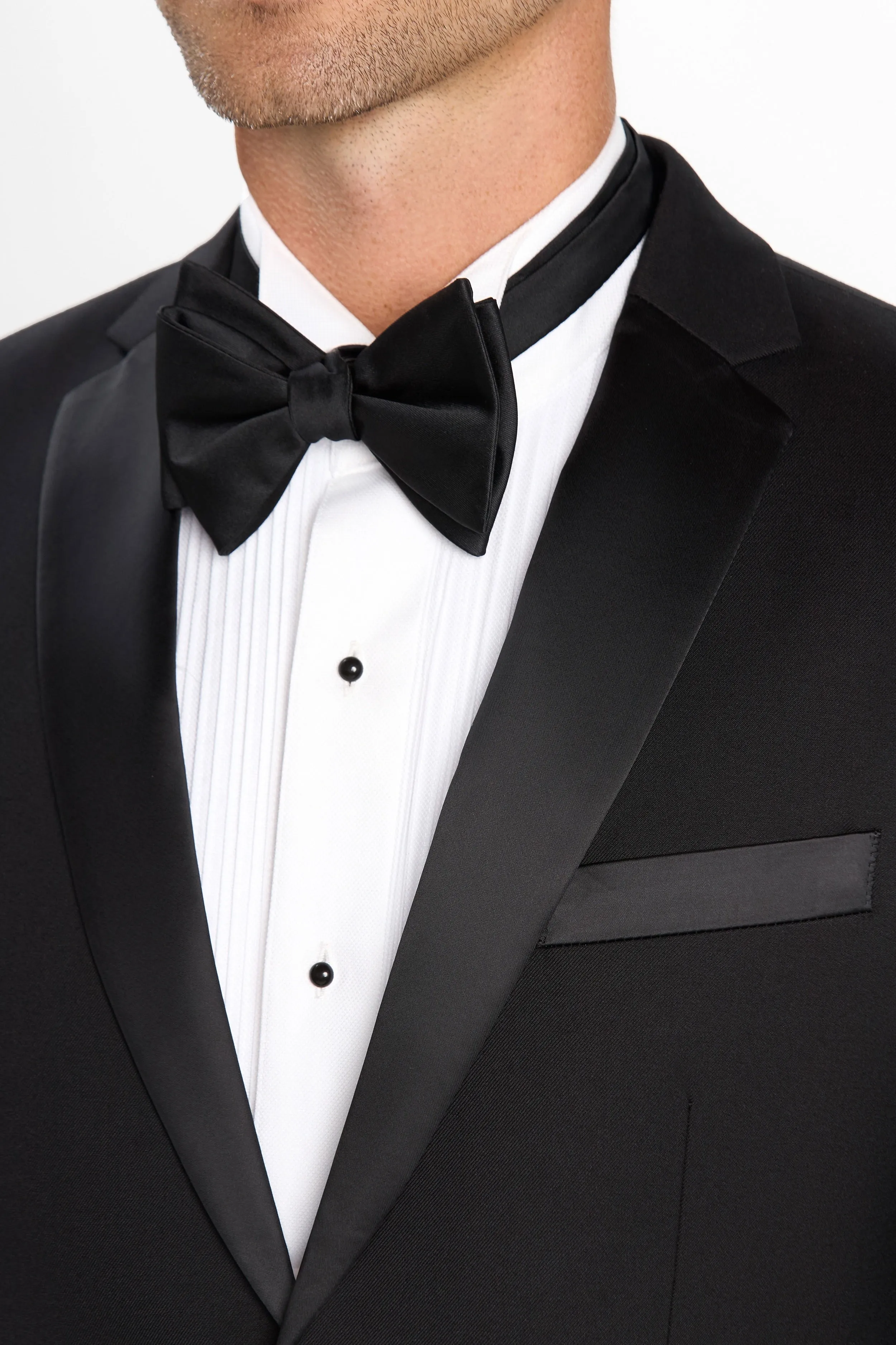 Classic Black Notch Lapel 2 Button Tuxedo