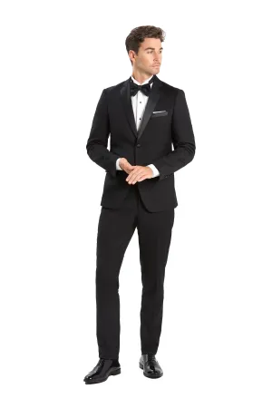 Classic Black Notch Lapel 2 Button Tuxedo