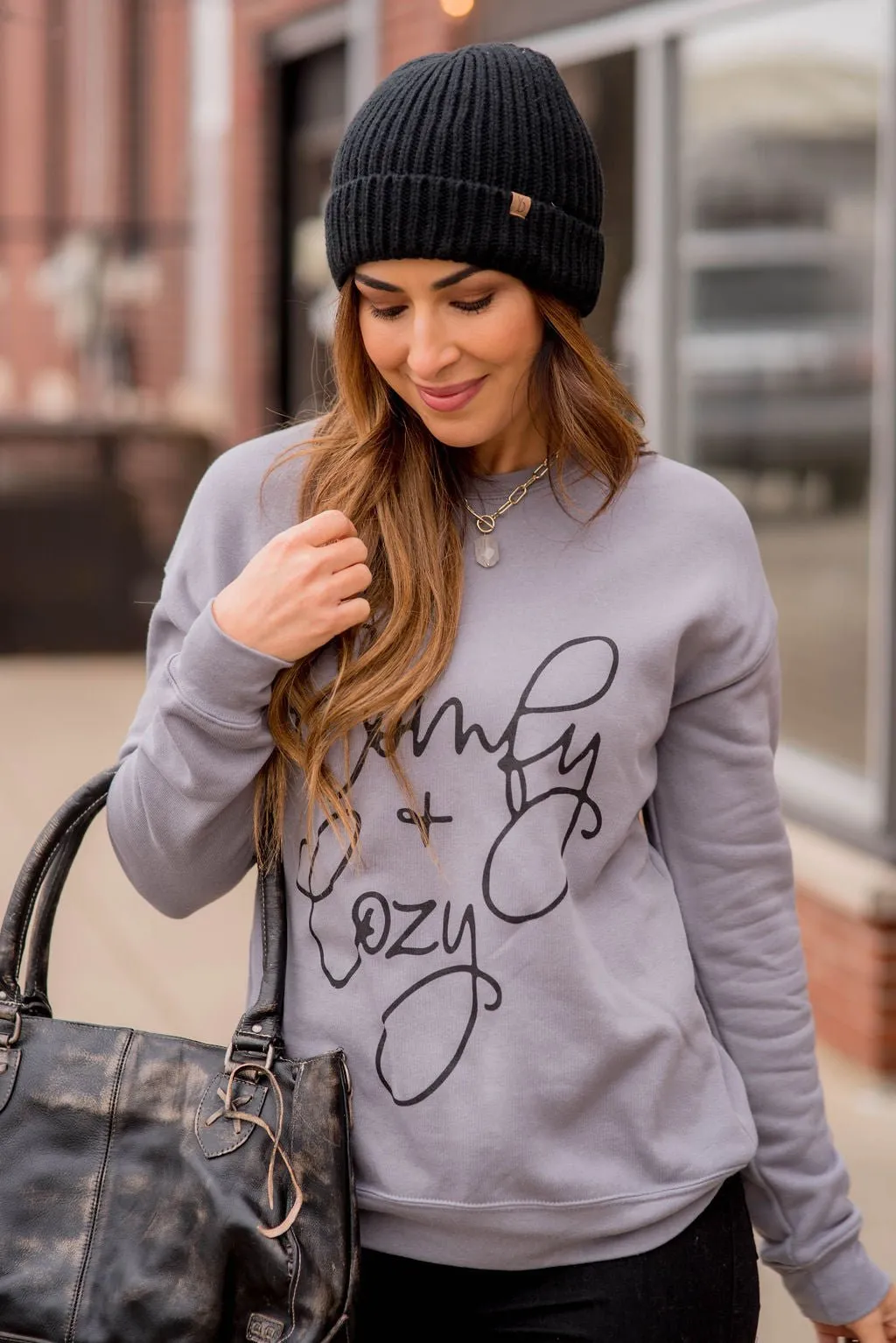 Comfy & Cozy Graphic Crewneck