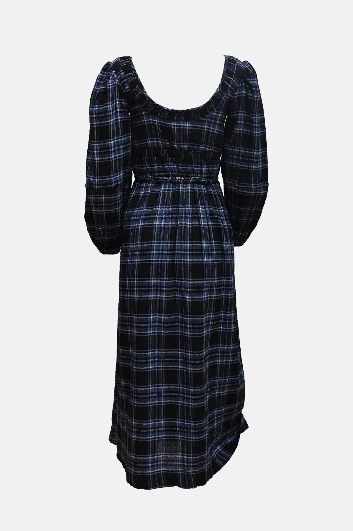 Dakota Midi Dress Blue Check