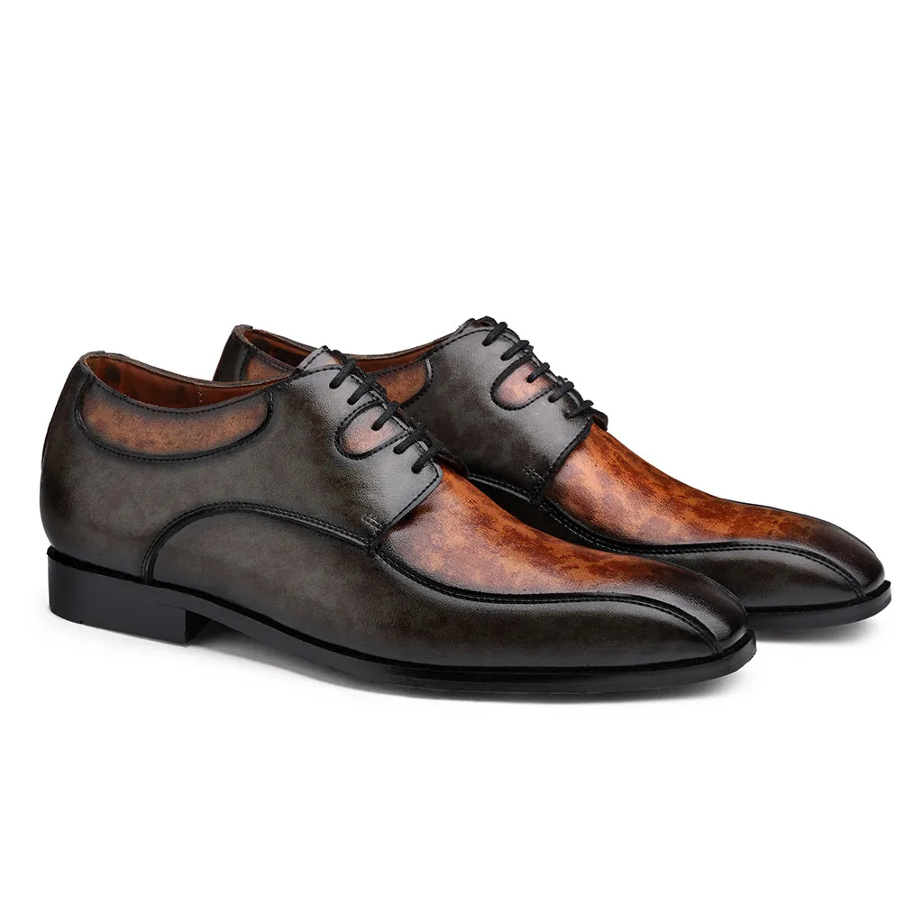 DUAL TONE DERBY LACE-UPS - HEIGHT ELEVATION