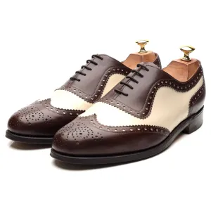 'Fitzgerald' Dark Brown Brown White Leather Spectator Brogues UK 9 FX