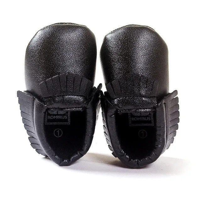 Free Shipping Tassels 26-Color PU Leather Baby Shoes Baby Moccasins Newborn Shoes Soft Infants Crib Shoes Sneakers First Walker