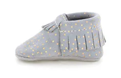 Freshly Picked Grey Confetti Soft Sole Moccasins