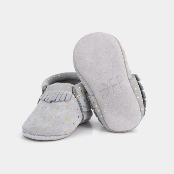 Freshly Picked Grey Confetti Soft Sole Moccasins