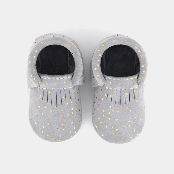 Freshly Picked Grey Confetti Soft Sole Moccasins