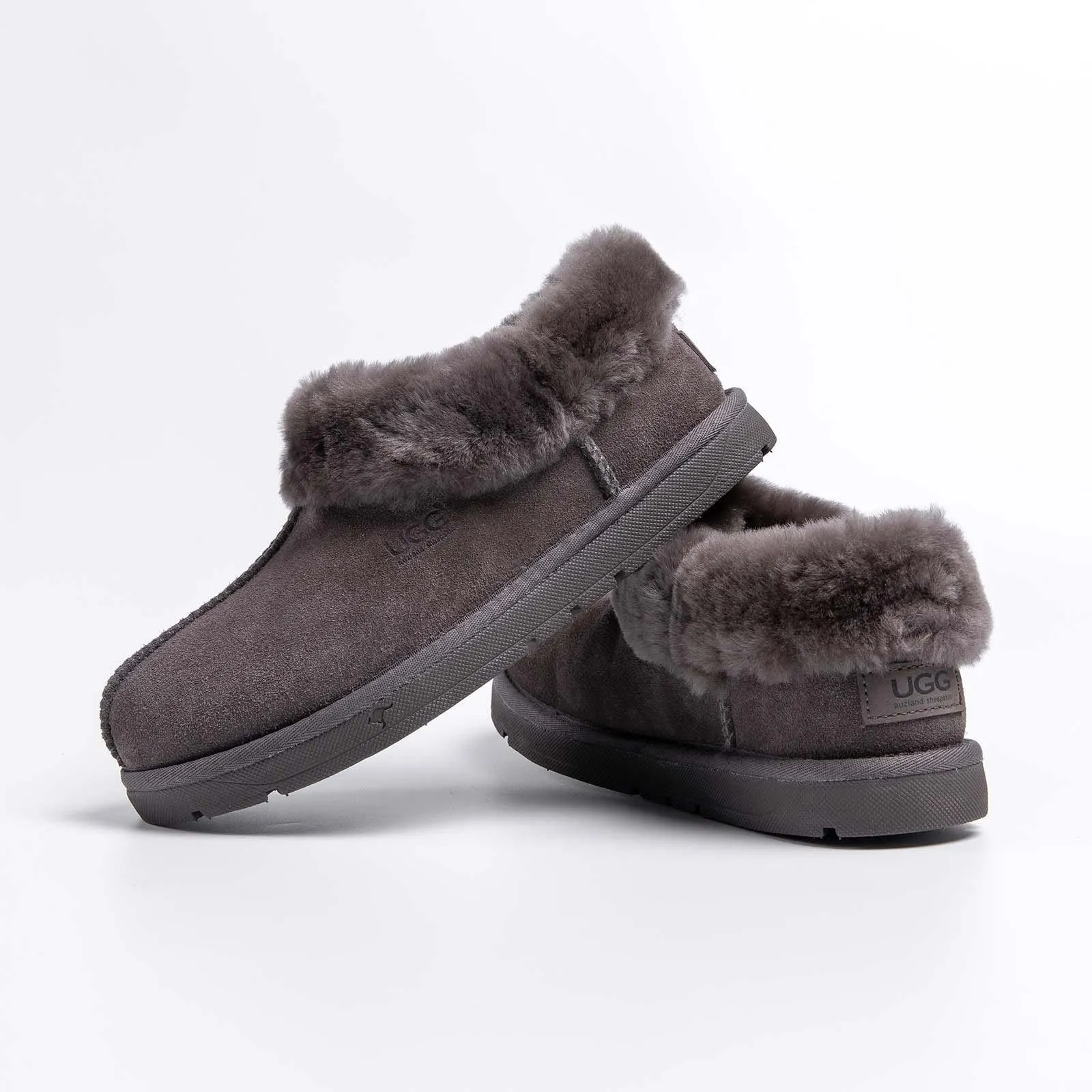 Genuine Merino Sheepskin Ankle Non-slip Home Slipper