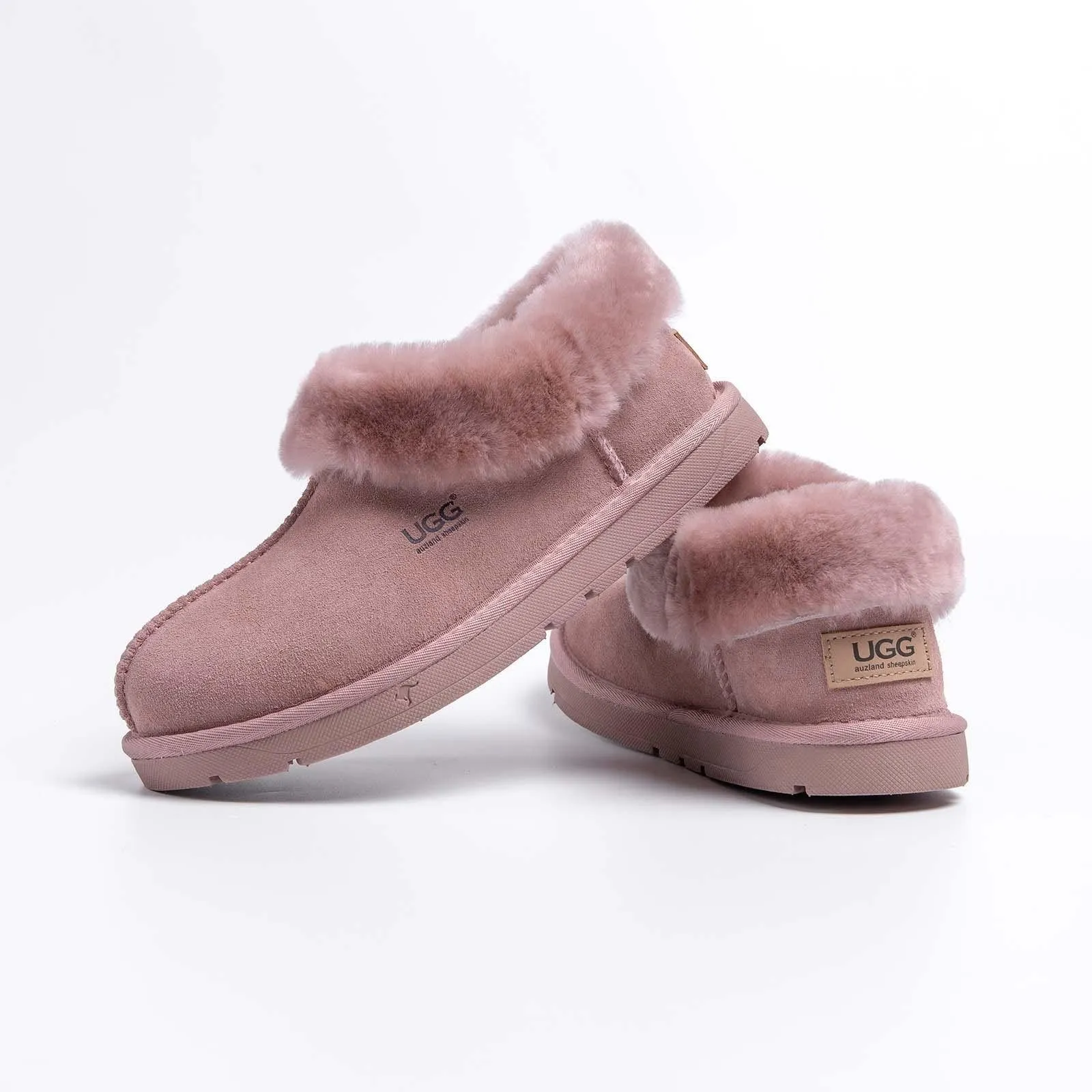 Genuine Merino Sheepskin Ankle Non-slip Home Slipper