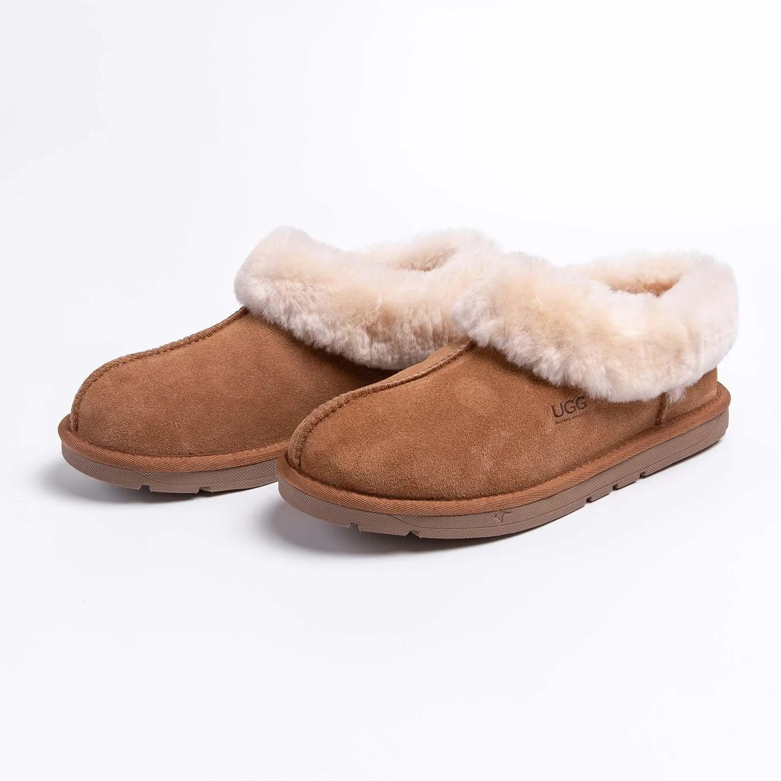 Genuine Merino Sheepskin Ankle Non-slip Home Slipper