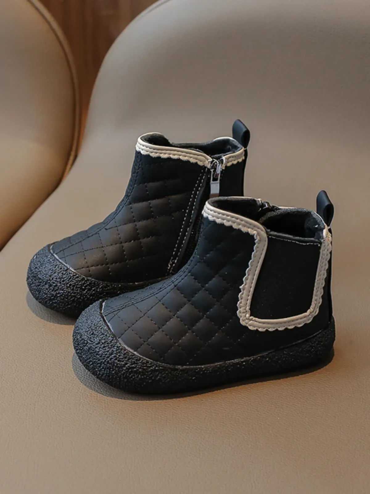 Girls Non-slip Waterproof Plush Ankle Boots By Liv and Mia