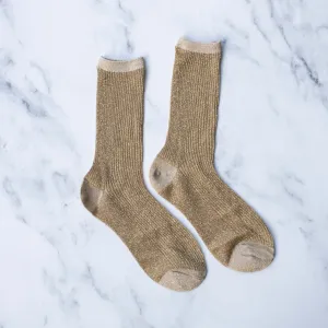 Gold Lurex Socks