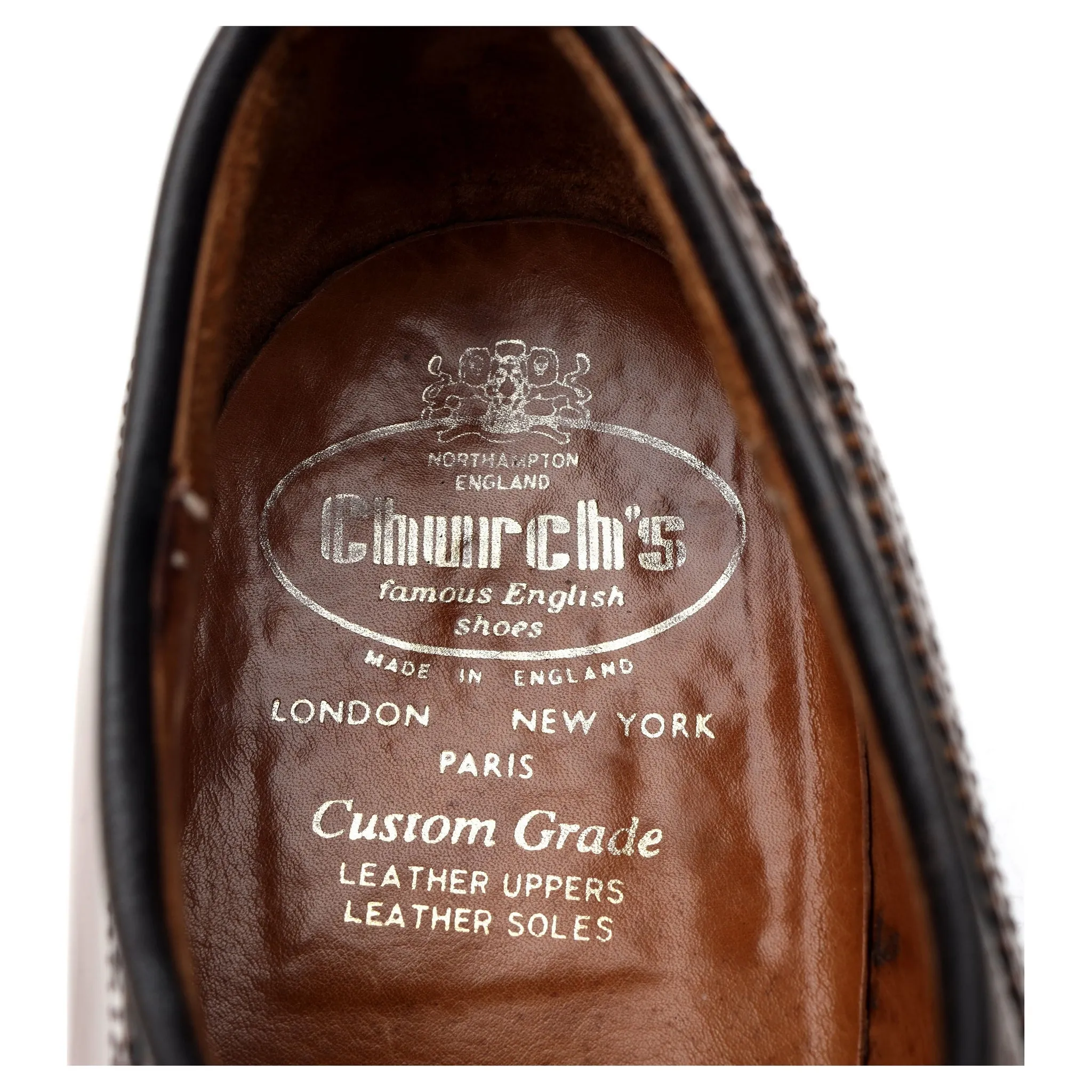 'Grafton' Tan Brown Leather Derby Brogues UK 10 F