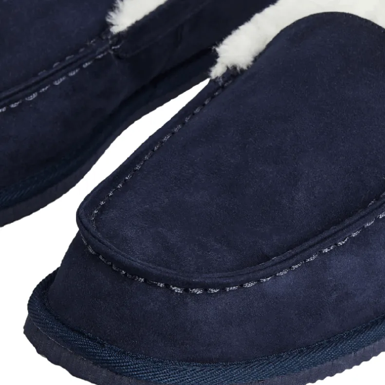 H&M Fleece-lined Slippers Moccasins, dark blue