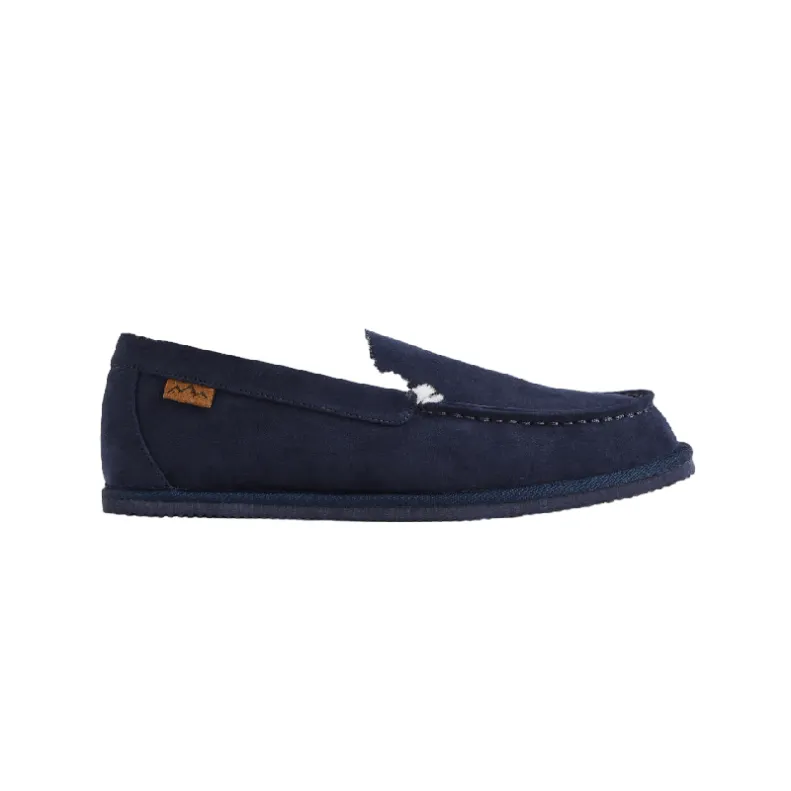 H&M Fleece-lined Slippers Moccasins, dark blue