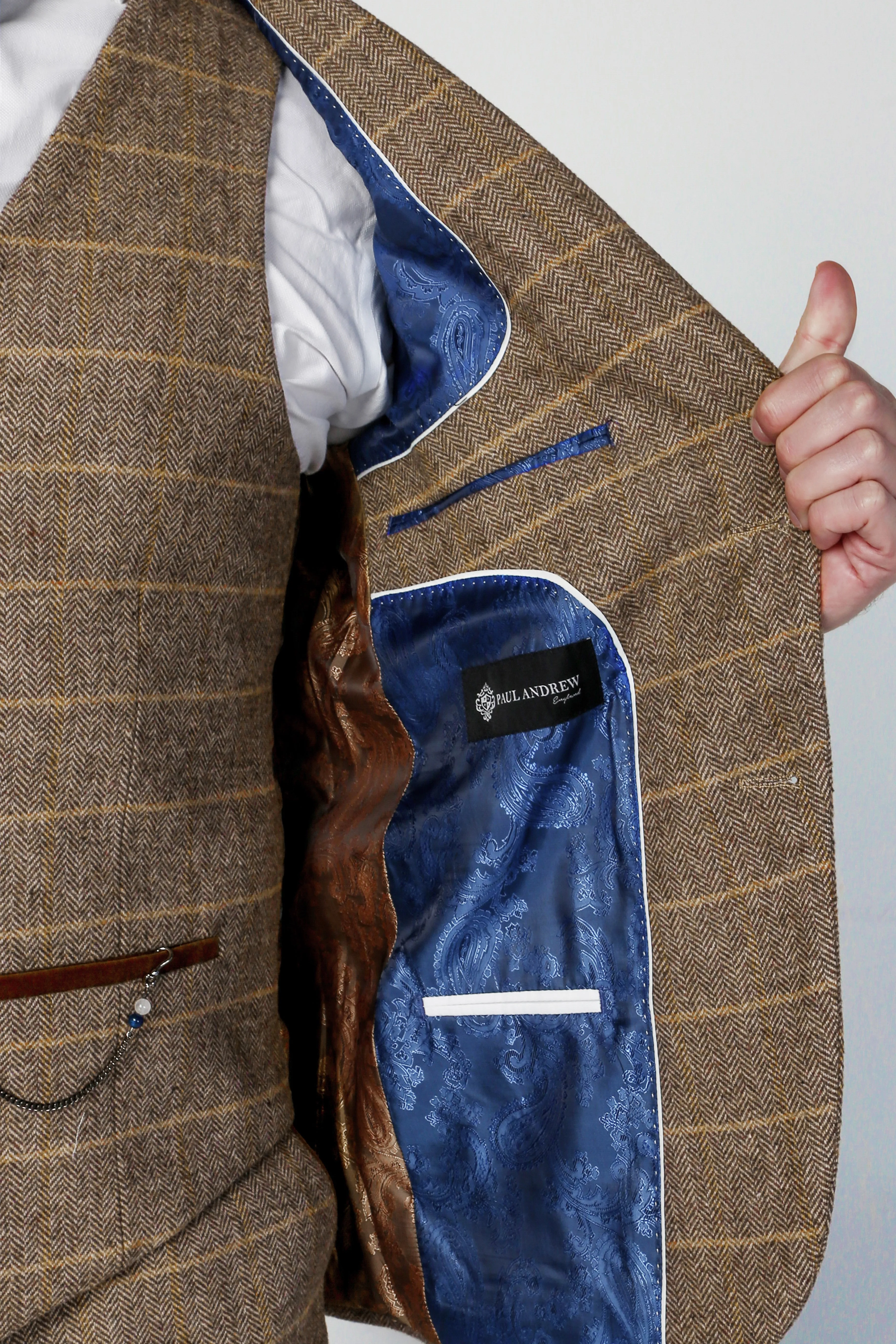 Harris Brown Tweed Check Three Piece Suit