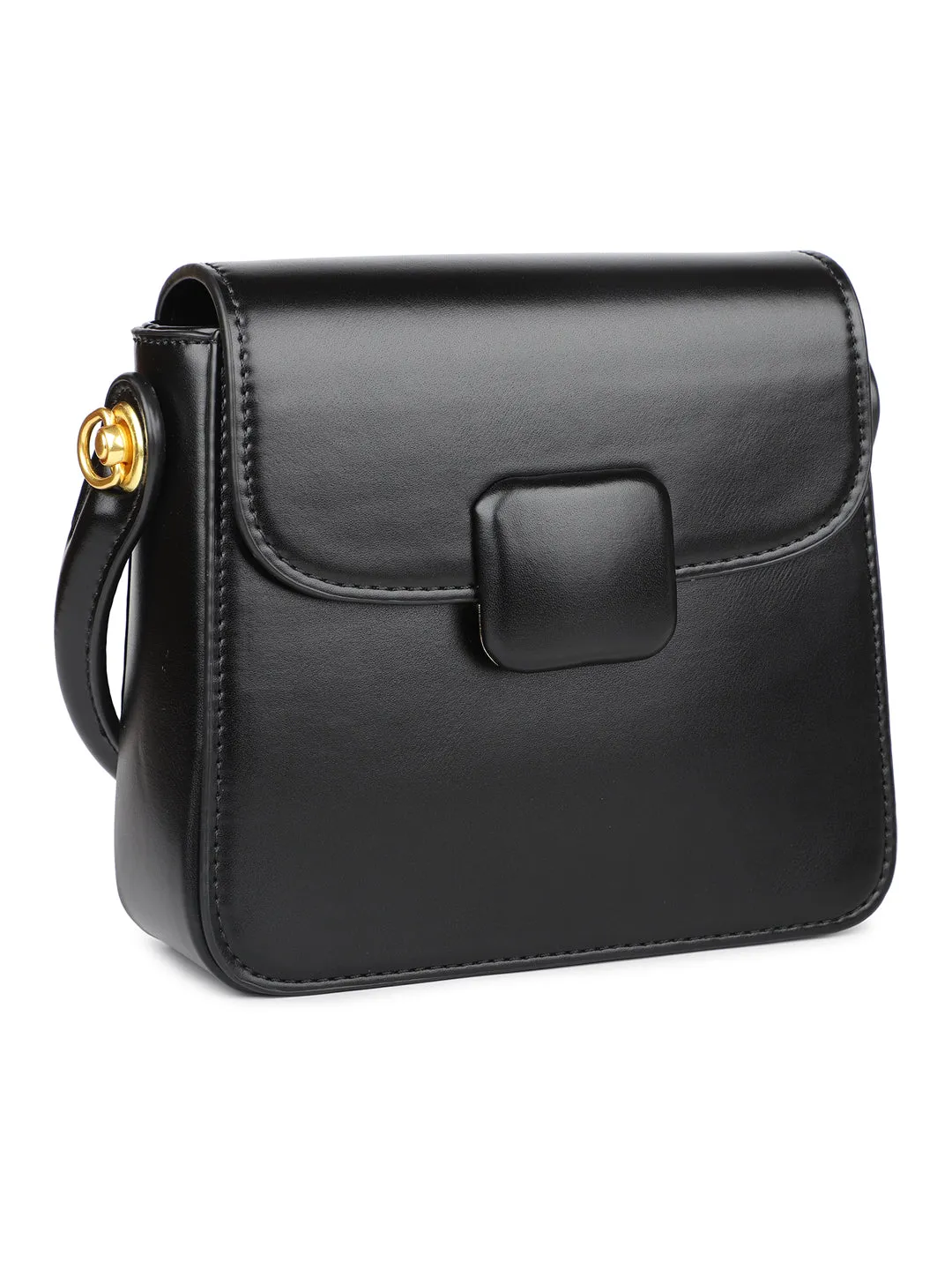 Inc.5 Women Black Colourblocked Structured Sling Bag