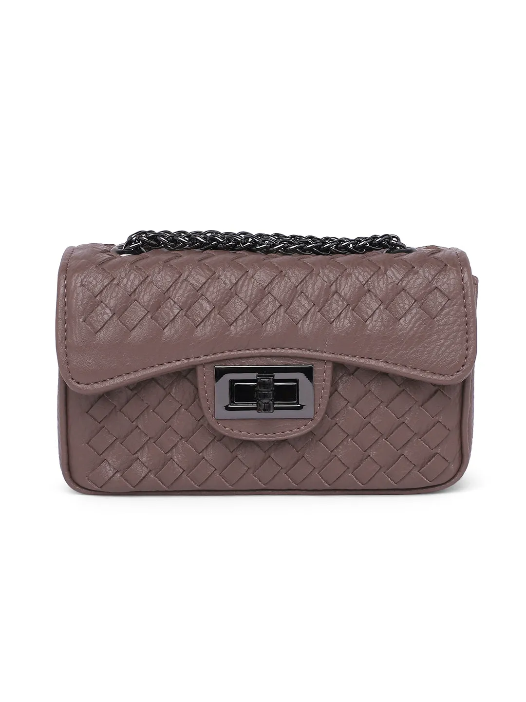 Inc.5 Women Brown Textured Sling Bag