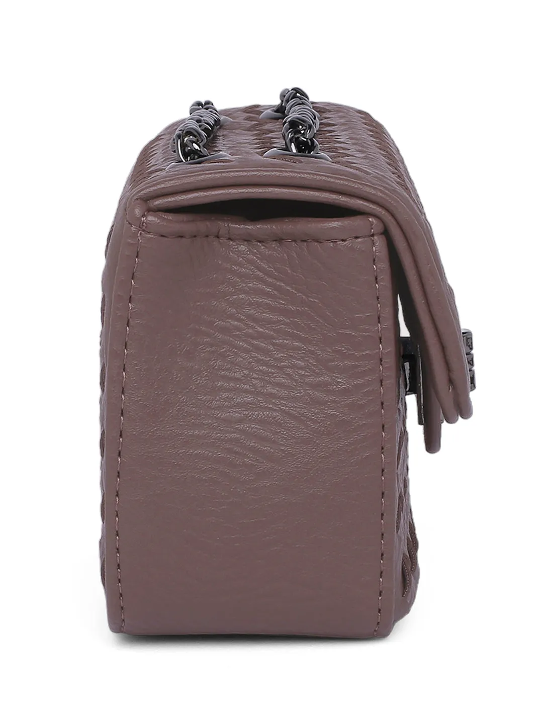 Inc.5 Women Brown Textured Sling Bag