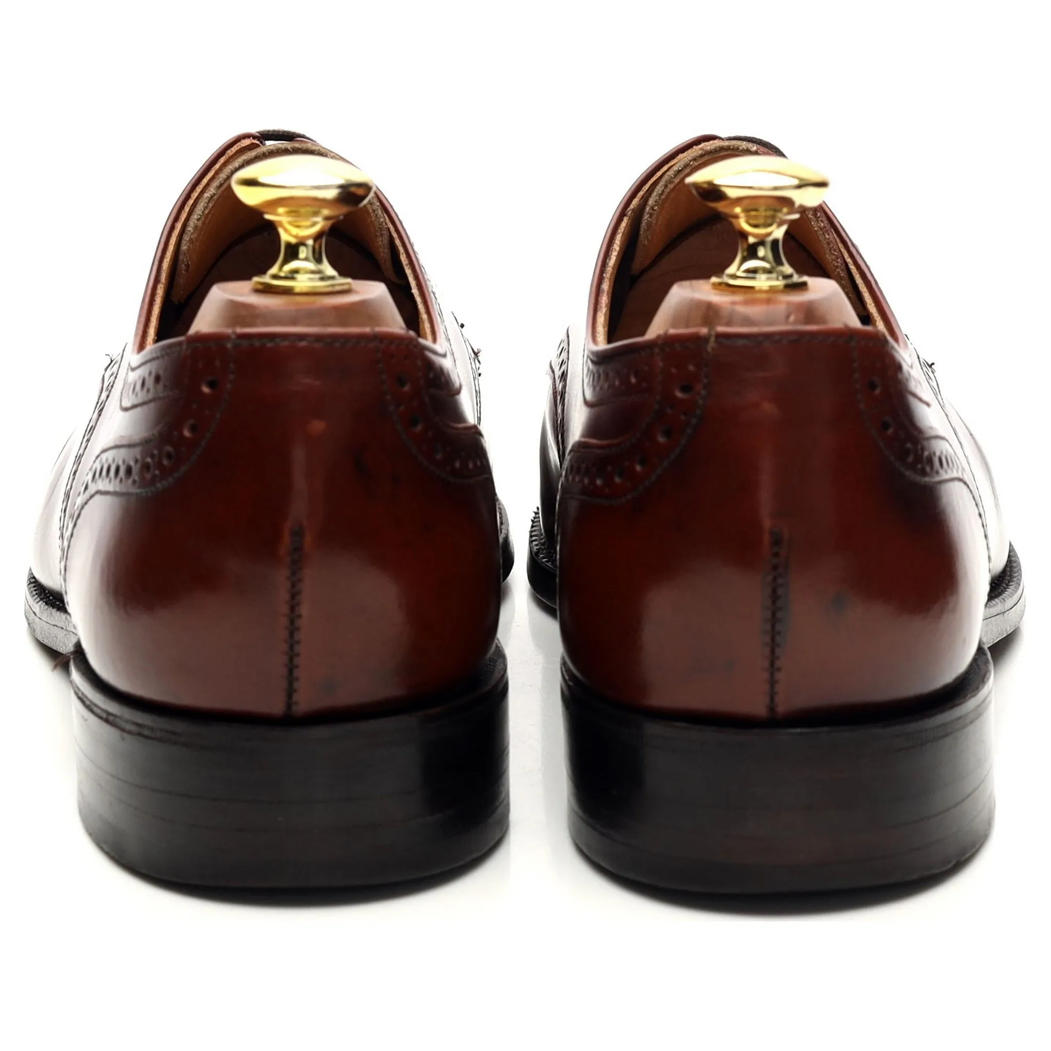 'Kelso' Brown Leather Derby Brogues UK 8