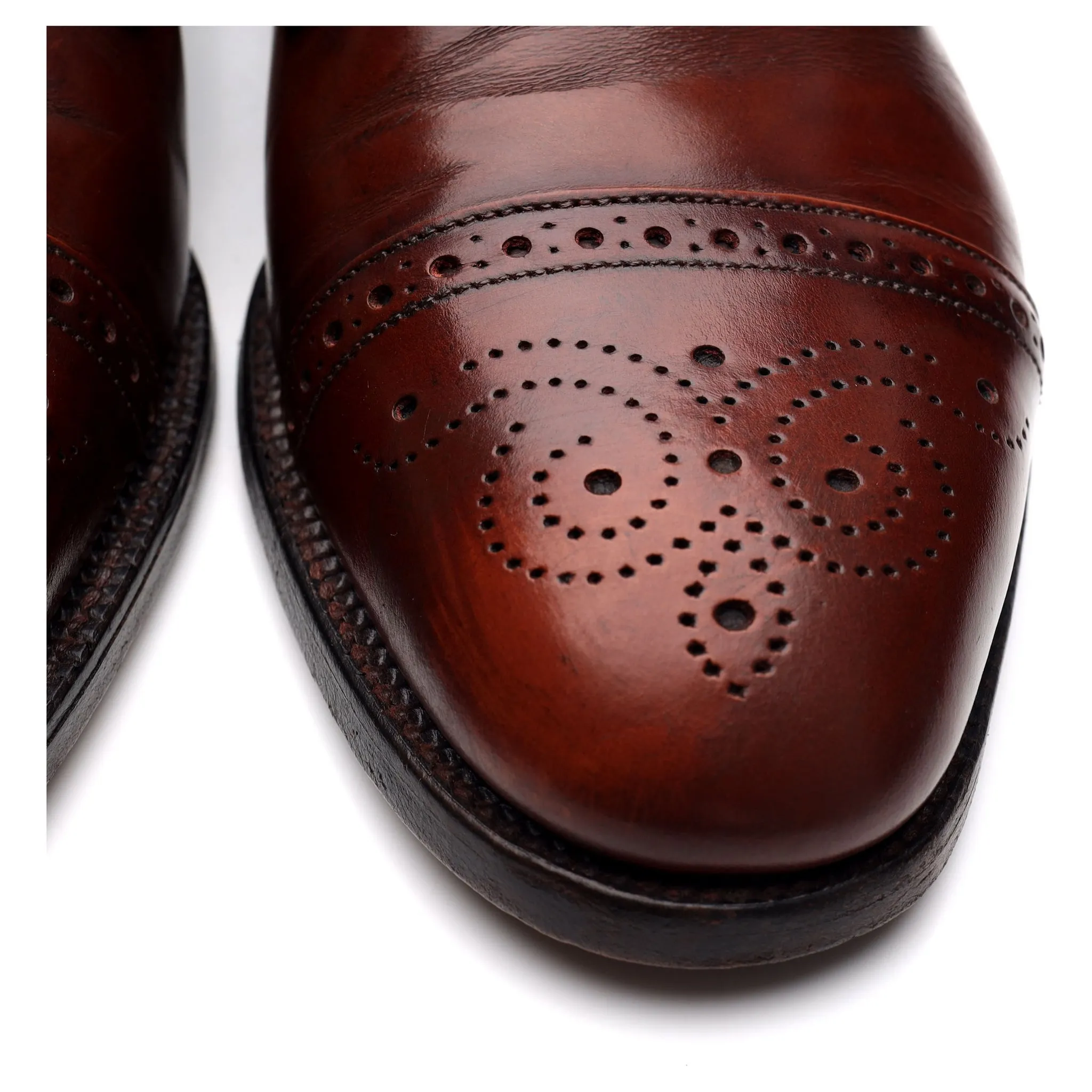 'Kelso' Brown Leather Derby Brogues UK 8