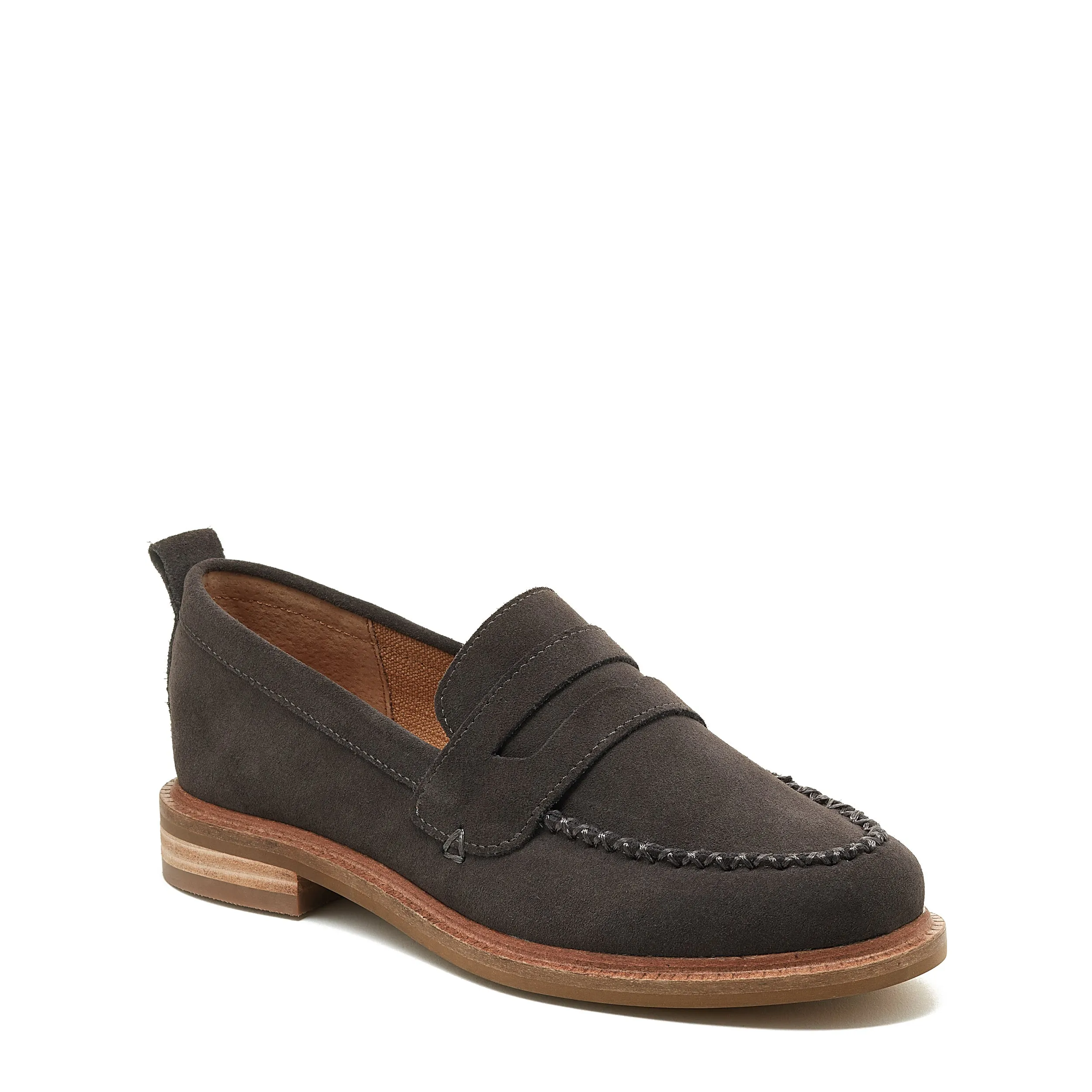 Lens Graphite Suede Loafers