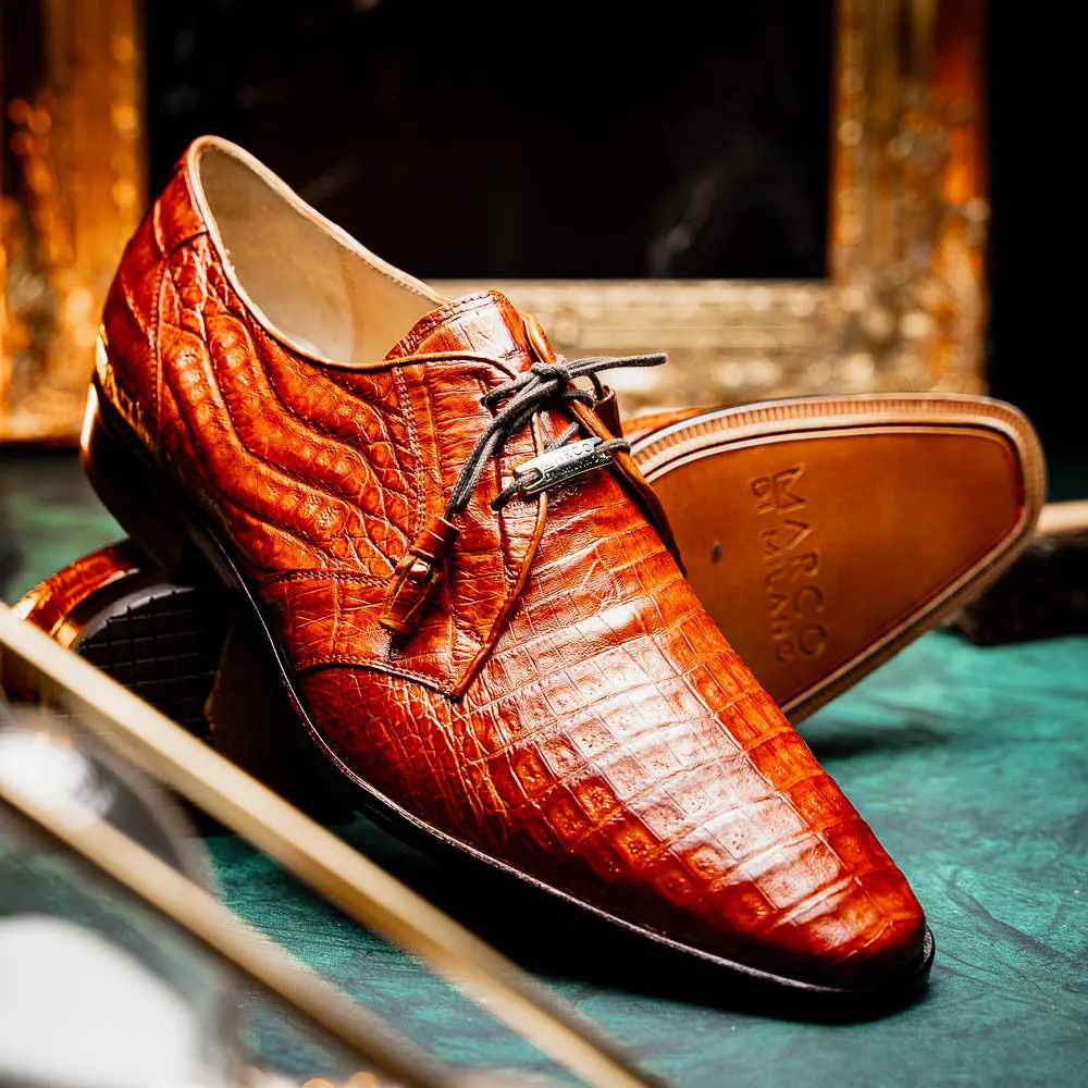 Marco Di Milano Lacio Caiman Brandy Derby Shoes