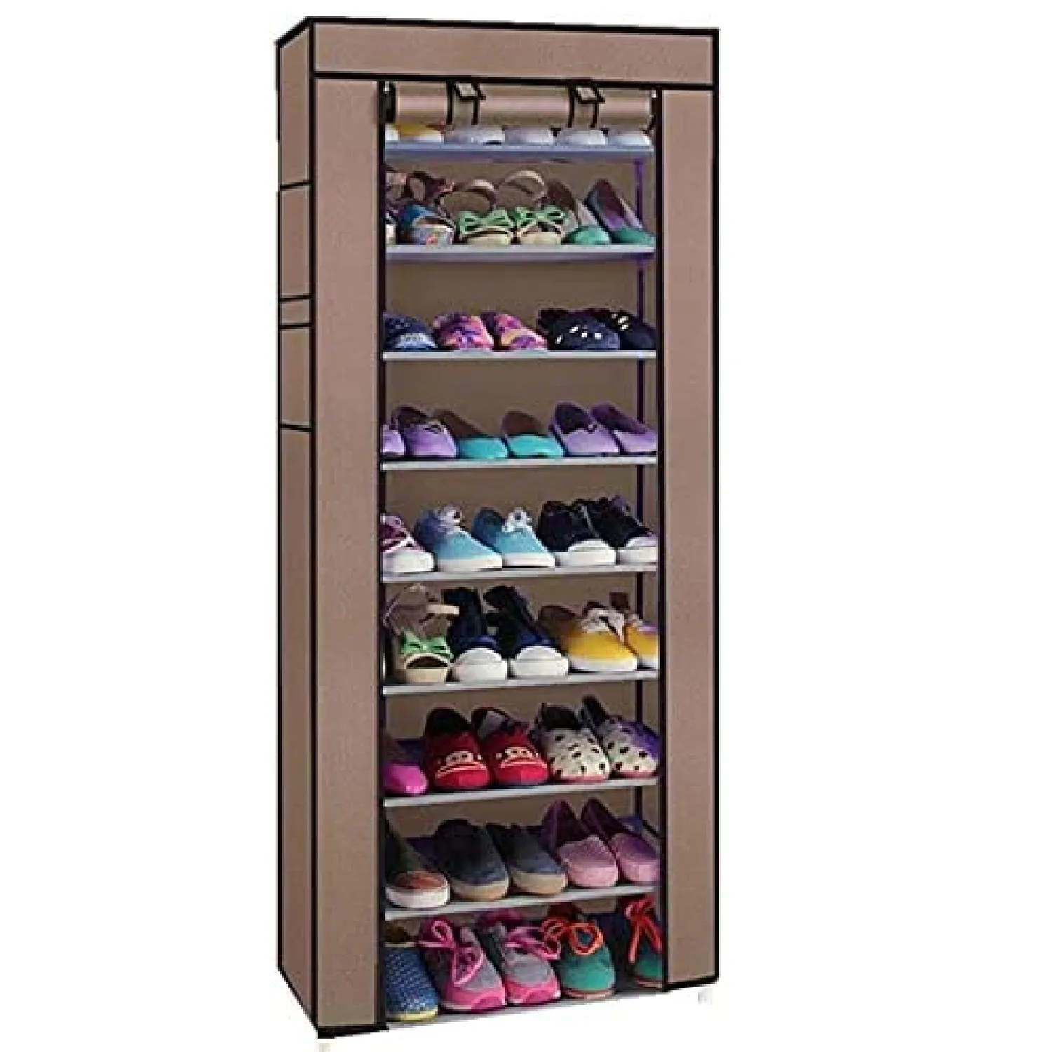 Mekek 9 Tier Shoe Cabinet with Dustproof Cover