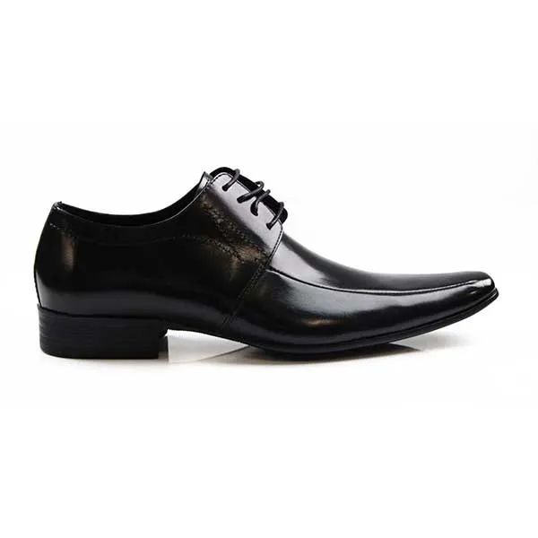 Mens Zasel Chase Black Leather Lace Up Shoes