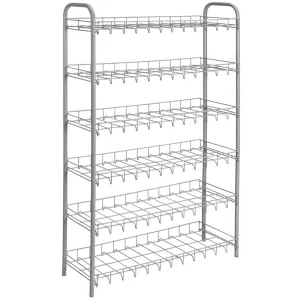 Metaltex 6-Tier Shoe Rack Shoe 6 Silver Grey