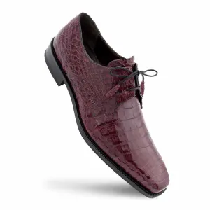 Mezlan Anderson Burgundy Genuine Crocodile Lace-Up