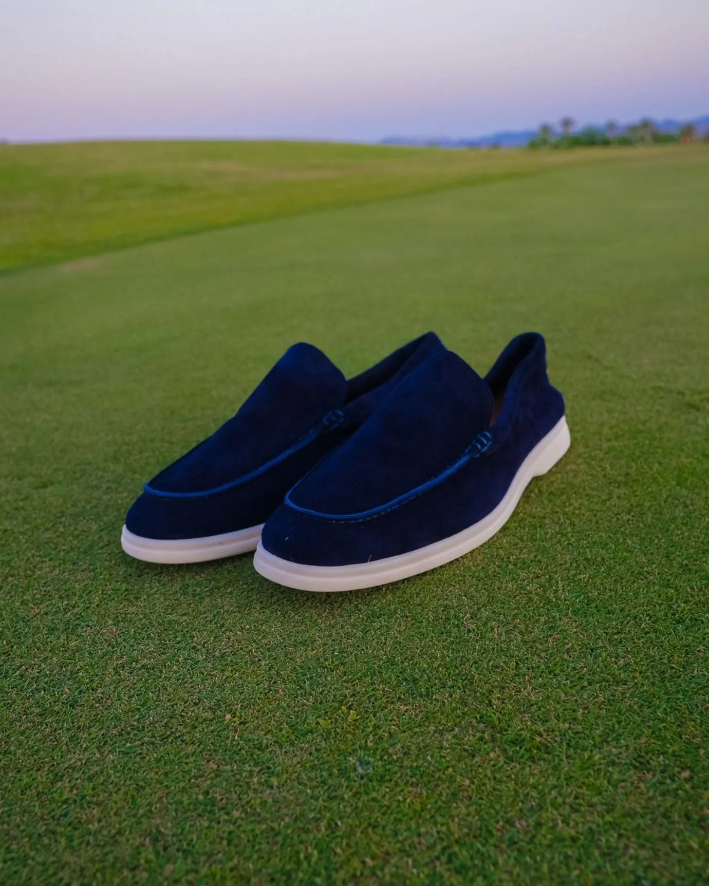 Portofino Suede Loafers Leather - Navy Blue