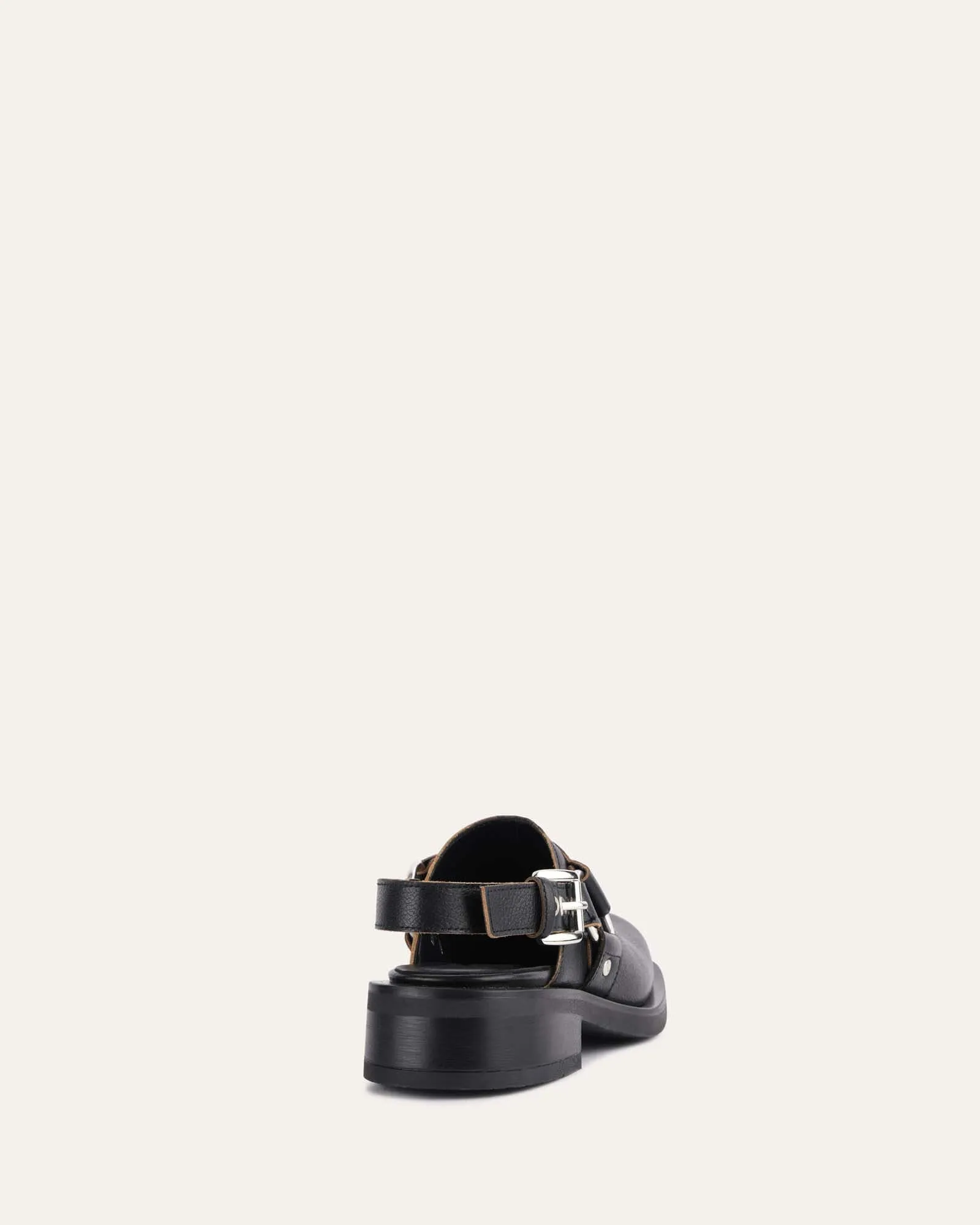 ROMAN SLINGBACK LOAFERS BLACK LEATHER