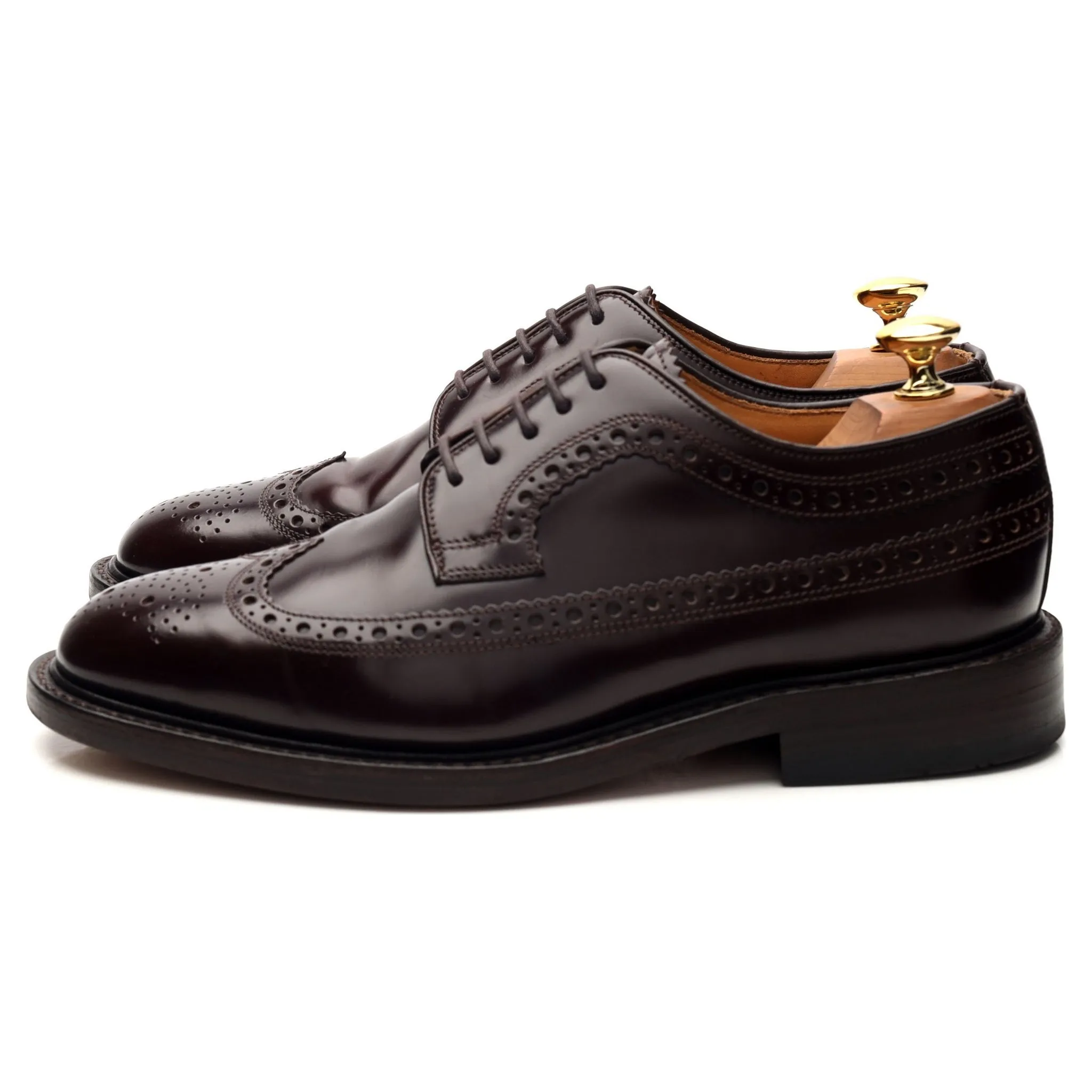 'Royal Brogue' Burgundy Leather Derby Brogues UK 6